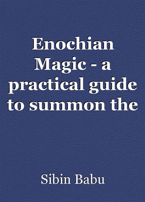 Enochina magic a practical manual pdf